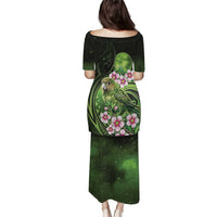 New Zealand Aotearoa Kakapo Puletasi Maori Pattern With Manuka Galaxy Style LT05 - Polynesian Pride