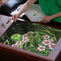 New Zealand Aotearoa Kakapo Puzzle Maori Pattern With Manuka Galaxy Style - Polynesian Pride