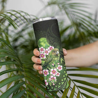 New Zealand Aotearoa Kakapo Skinny Tumbler Maori Pattern With Manuka Galaxy Style - Polynesian Pride
