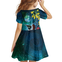 New Zealand Tui Bird Family Matching Off Shoulder Maxi Dress and Hawaiian Shirt Maori Koru With Pohutukawa Galaxy Style - Polynesian Pride