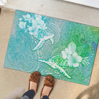 Couple Sea Turtle One Love One Heart Rubber Doormat LT05 - Polynesian Pride