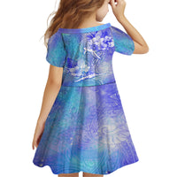 Couple Blue Sea Turtle Heart Love Kid Short Sleeve Dress LT05 - Polynesian Pride