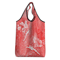 Polynesia Sea Turtle Couple Grocery Bag Happy Valentine Day Red