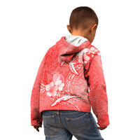 Polynesia Sea Turtle Couple Kid Hoodie Happy Valentine Day Red LT05 - Polynesian Pride