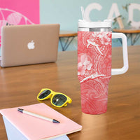 Polynesia Sea Turtle Couple Tumbler With Handle Happy Valentine Day Red LT05 - Polynesian Pride
