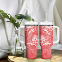 Polynesia Sea Turtle Couple Tumbler With Handle Happy Valentine Day Red LT05 - Polynesian Pride