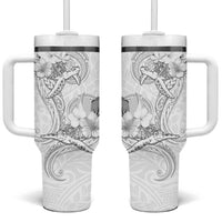 Polynesia Sea Turtle Couple Tumbler With Handle Happy Valentine Day White LT05 One Size: 40 oz White - Polynesian Pride