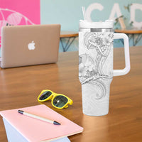 Polynesia Sea Turtle Couple Tumbler With Handle Happy Valentine Day White LT05 - Polynesian Pride