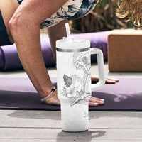 Polynesia Sea Turtle Couple Tumbler With Handle Happy Valentine Day White LT05 - Polynesian Pride