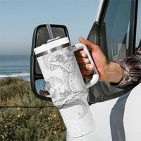 Polynesia Sea Turtle Couple Tumbler With Handle Happy Valentine Day White LT05 - Polynesian Pride