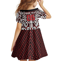 Custom Aotearoa Ngapuhi Family Matching Off Shoulder Short Dress and Hawaiian Shirt Maori Tribal Pattern Mix Poutama