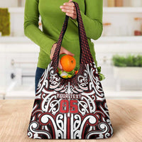 Custom Aotearoa Ngapuhi Grocery Bag Maori Tribal Pattern Mix Poutama LT05 - Polynesian Pride