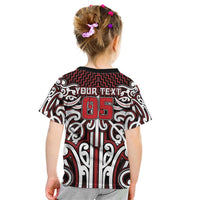 Custom Aotearoa Ngapuhi Kid T Shirt Maori Tribal Pattern Mix Poutama LT05 - Polynesian Pride