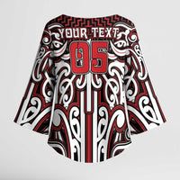 Custom Aotearoa Ngapuhi Kimono Sleeve Blouse Maori Tribal Pattern Mix Poutama LT05 - Polynesian Pride
