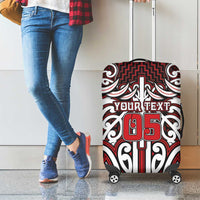 Custom Aotearoa Ngapuhi Luggage Cover Maori Tribal Pattern Mix Poutama LT05 - Polynesian Pride