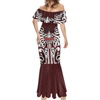Custom Aotearoa Ngapuhi Mermaid Dress Maori Tribal Pattern Mix Poutama LT05 - Polynesian Pride