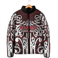 Custom Aotearoa Ngapuhi Padded Jacket Maori Tribal Pattern Mix Poutama LT05 - Polynesian Pride