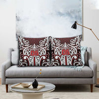 Custom Aotearoa Ngapuhi Pillow Cover Maori Tribal Pattern Mix Poutama LT05 - Polynesian Pride