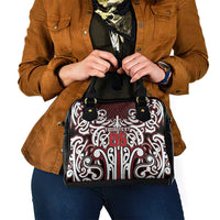 Custom Aotearoa Ngapuhi Shoulder Handbag Maori Tribal Pattern Mix Poutama LT05 - Polynesian Pride