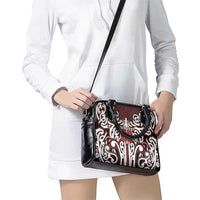 Custom Aotearoa Ngapuhi Shoulder Handbag Maori Tribal Pattern Mix Poutama LT05 - Polynesian Pride