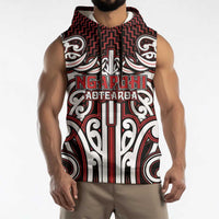 Custom Aotearoa Ngapuhi Sleeveless Hoodie Maori Tribal Pattern Mix Poutama LT05 - Polynesian Pride