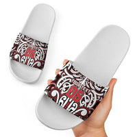 Custom Aotearoa Ngapuhi Slide Sandals Maori Tribal Pattern Mix Poutama LT05 - Polynesian Pride