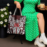 Custom Aotearoa Ngapuhi Tote Bag Maori Tribal Pattern Mix Poutama LT05 - Polynesian Pride