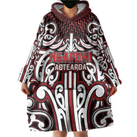 Custom Aotearoa Ngapuhi Wearable Blanket Hoodie Maori Tribal Pattern Mix Poutama LT05 - Polynesian Pride