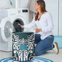 Custom Aotearoa Ngati Porou Laundry Basket Maori Tribal Pattern Mix Poutama LT05 - Polynesian Pride