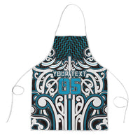 Custom Aotearoa Ngati Porou Apron Maori Tribal Pattern Mix Poutama LT05 Blue - Polynesian Pride