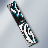 Custom Aotearoa Ngati Porou Auto Sun Shade Maori Tribal Pattern Mix Poutama LT05 - Polynesian Pride
