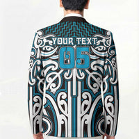 Custom Aotearoa Ngati Porou Blazer Maori Tribal Pattern Mix Poutama LT05 - Polynesian Pride