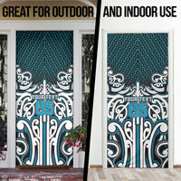 Custom Aotearoa Ngati Porou Door Cover Maori Tribal Pattern Mix Poutama LT05 - Polynesian Pride