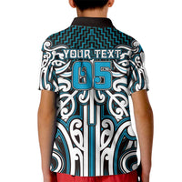 Custom Aotearoa Ngati Porou Kid Polo Shirt Maori Tribal Pattern Mix Poutama LT05 - Polynesian Pride