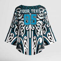 Custom Aotearoa Ngati Porou Kimono Sleeve Blouse Maori Tribal Pattern Mix Poutama LT05 - Polynesian Pride