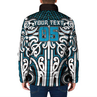 Custom Aotearoa Ngati Porou Padded Jacket Maori Tribal Pattern Mix Poutama LT05 - Polynesian Pride