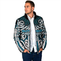 Custom Aotearoa Ngati Porou Padded Jacket Maori Tribal Pattern Mix Poutama LT05 - Polynesian Pride