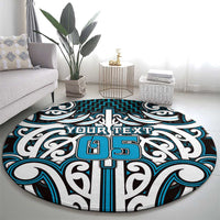 Custom Aotearoa Ngati Porou Round Carpet Maori Tribal Pattern Mix Poutama LT05 - Polynesian Pride