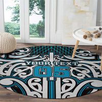 Custom Aotearoa Ngati Porou Round Carpet Maori Tribal Pattern Mix Poutama LT05 - Polynesian Pride