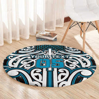 Custom Aotearoa Ngati Porou Round Carpet Maori Tribal Pattern Mix Poutama LT05 - Polynesian Pride