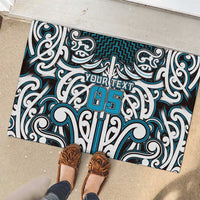 Custom Aotearoa Ngati Porou Rubber Doormat Maori Tribal Pattern Mix Poutama LT05 - Polynesian Pride