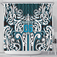 Custom Aotearoa Ngati Porou Shower Curtain Maori Tribal Pattern Mix Poutama LT05 - Polynesian Pride