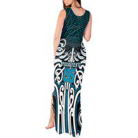 Custom Aotearoa Ngati Porou Tank Maxi Dress Maori Tribal Pattern Mix Poutama LT05 - Polynesian Pride