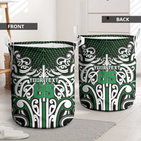 Custom Aotearoa Ngai Tahu Laundry Basket Maori Tribal Pattern Mix Poutama LT05 - Polynesian Pride