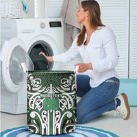 Custom Aotearoa Ngai Tahu Laundry Basket Maori Tribal Pattern Mix Poutama LT05 - Polynesian Pride