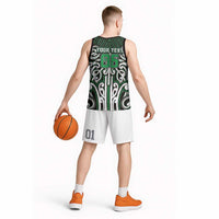 Custom Aotearoa Ngai Tahu Basketball Jersey Maori Tribal Pattern Mix Poutama LT05 - Polynesian Pride