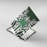 Custom Aotearoa Ngai Tahu Canvas Wall Art Maori Tribal Pattern Mix Poutama LT05 With Frame Green - Polynesian Pride