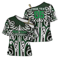 Custom Aotearoa Ngai Tahu Cross Shoulder Shirt Maori Tribal Pattern Mix Poutama LT05 - Polynesian Pride