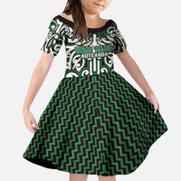 Custom Aotearoa Ngai Tahu Family Matching Off Shoulder Maxi Dress and Hawaiian Shirt Maori Tribal Pattern Mix Poutama
