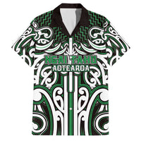 Custom Aotearoa Ngai Tahu Family Matching Off Shoulder Maxi Dress and Hawaiian Shirt Maori Tribal Pattern Mix Poutama